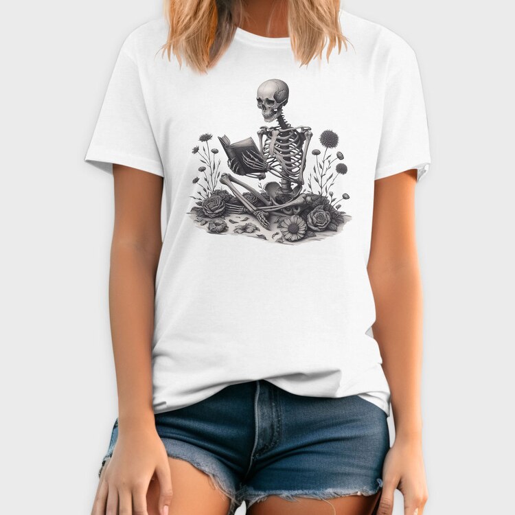Reading Skeleton, Tricou Barbati (Unisex)
