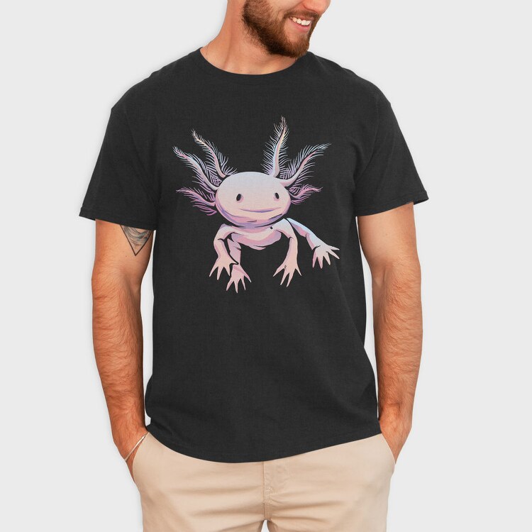 Realistic Axolotl Animal, Tricou Barbati (Unisex)