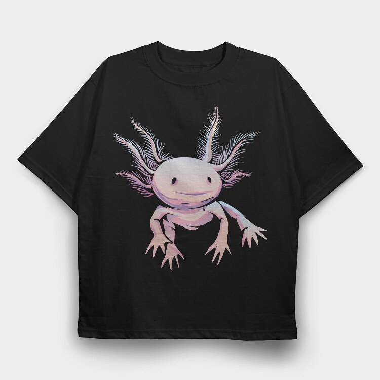 Realistic Axolotl Animal, Tricou Oversize Barbati (Unisex)