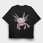 Realistic Axolotl Animal, Tricou Oversize Barbati (Unisex)