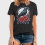 Enigmatic Crow And Roses, Tricou Barbati (Unisex)