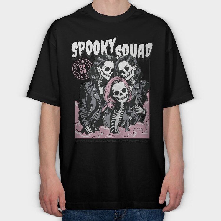 Spooky Squad, Tricou Oversize Barbati (Unisex)