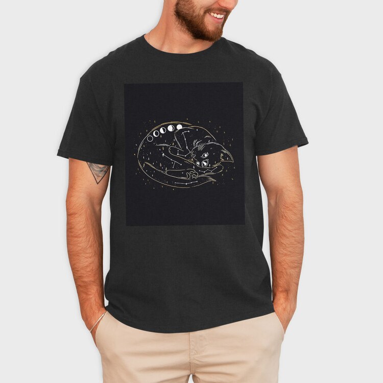 Galaxy Cat, Tricou Barbati (Unisex)