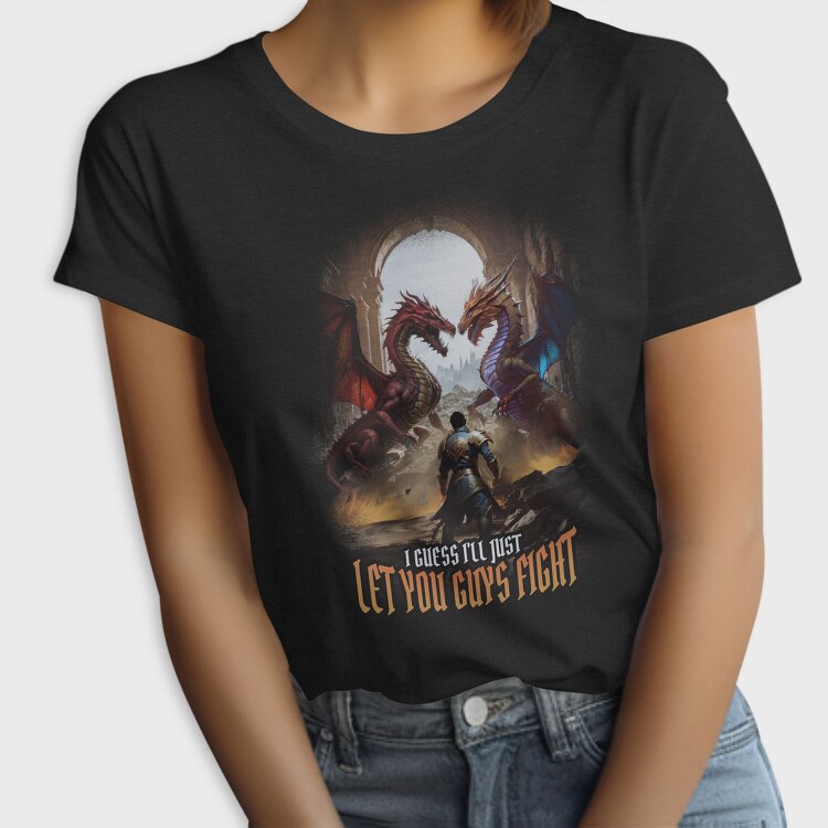 Epic Dragon Battle Fight Paladin, Tricou Femei