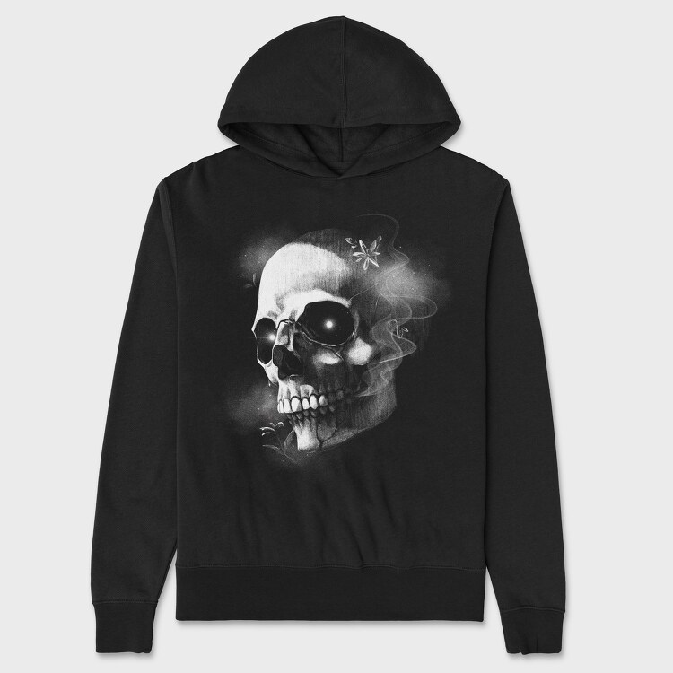 Hanorac Barbati (Unisex), Monochrome Skull Nebula