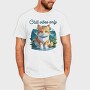 Mountain Cat Chill, Tricou Barbati (Unisex)