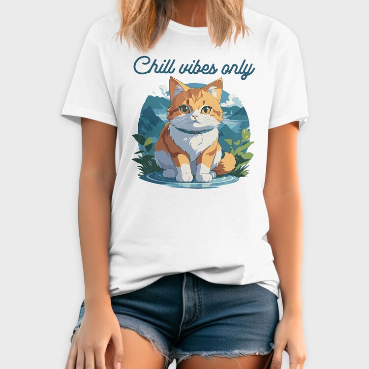 Mountain Cat Chill, Tricou Barbati (Unisex)