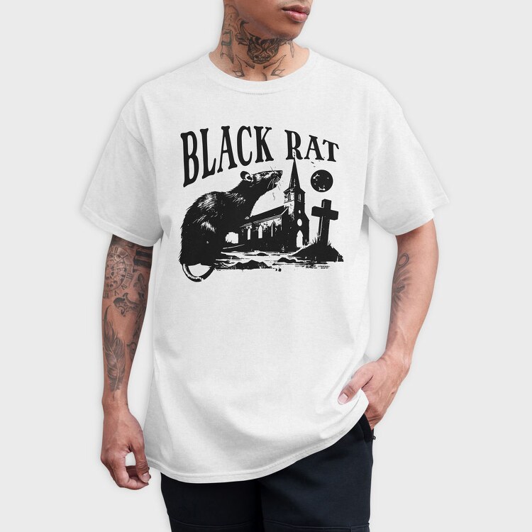 Black Rat Gothic Rodent, Tricou Barbati (Unisex)