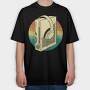 Game Console And Headphones Gaming Retro Sunset, Tricou Oversize Barbati (Unisex)