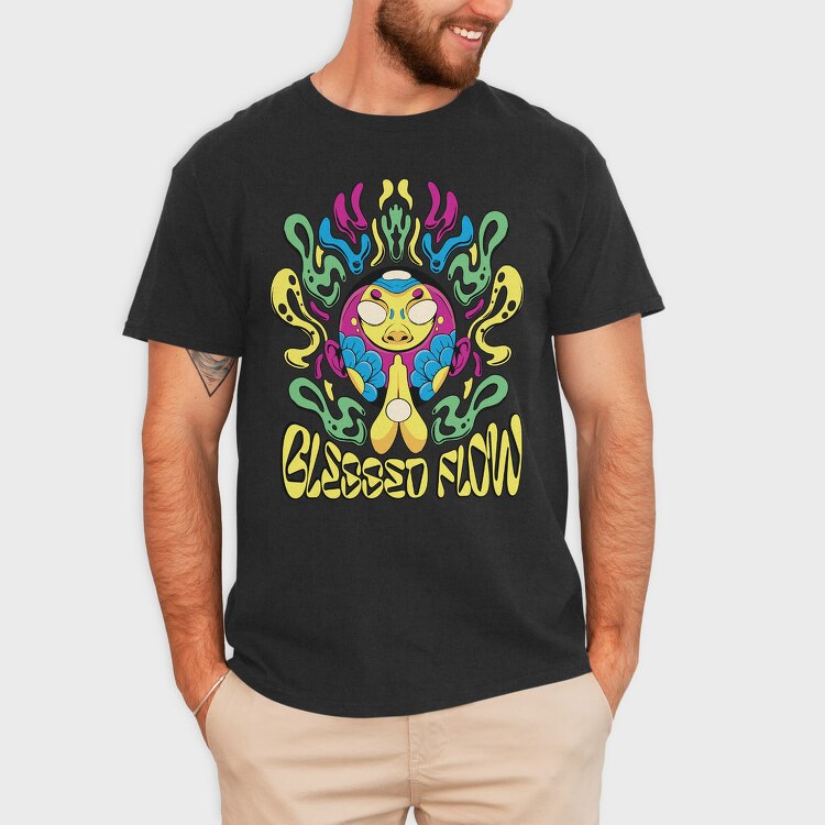Blessed Flow Psychedelic, Tricou Barbati (Unisex)