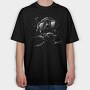 Realistic Diver Monochrome, Tricou Oversize Barbati (Unisex)