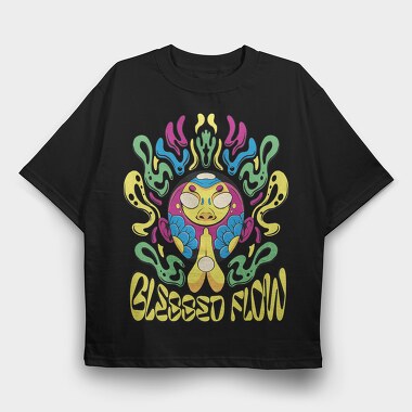 Blessed Flow Psychedelic, Tricou Oversize Barbati (Unisex)