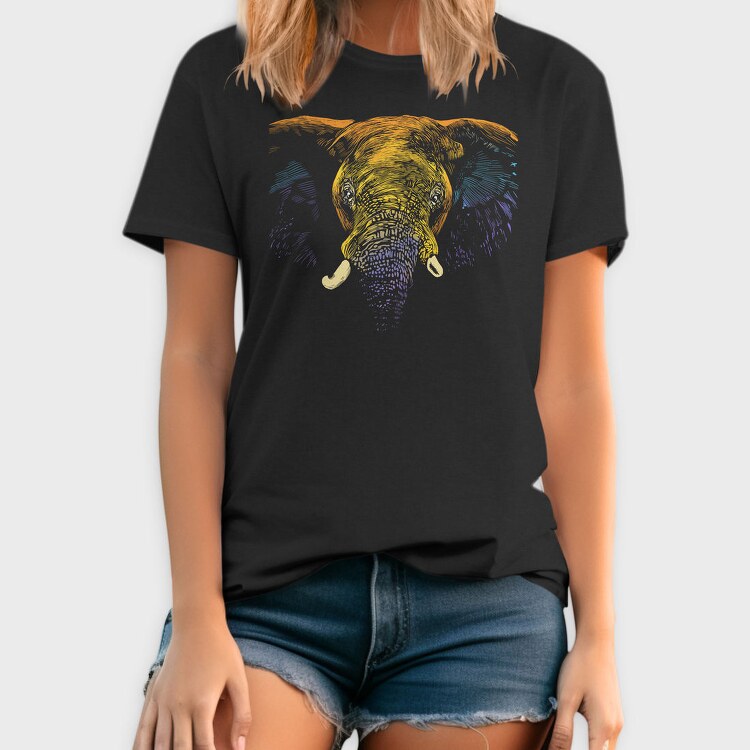 Realistic Elephant Animal Colorful, Tricou Barbati (Unisex)