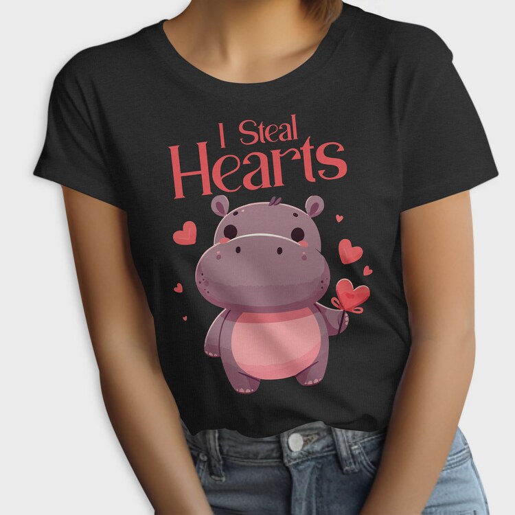 Hippo Heart Valentine, Tricou Femei