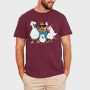 Rooster Cartoon Chickens, Tricou Barbati (Unisex)