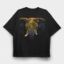 Realistic Elephant Animal Colorful, Tricou Oversize Barbati (Unisex)