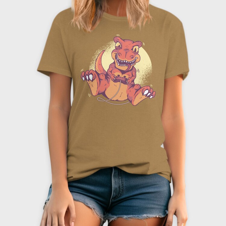 Gamer Dinosaur Dino Joystick, Tricou Barbati (Unisex)
