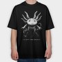 Realistic Hand Drawn Axolotl Change, Tricou Oversize Barbati (Unisex)
