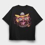 Hipster Gamer Cat, Tricou Oversize Barbati (Unisex)
