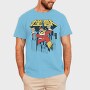 Christmas Santa Monster Destroying City Attack, Tricou Barbati (Unisex)