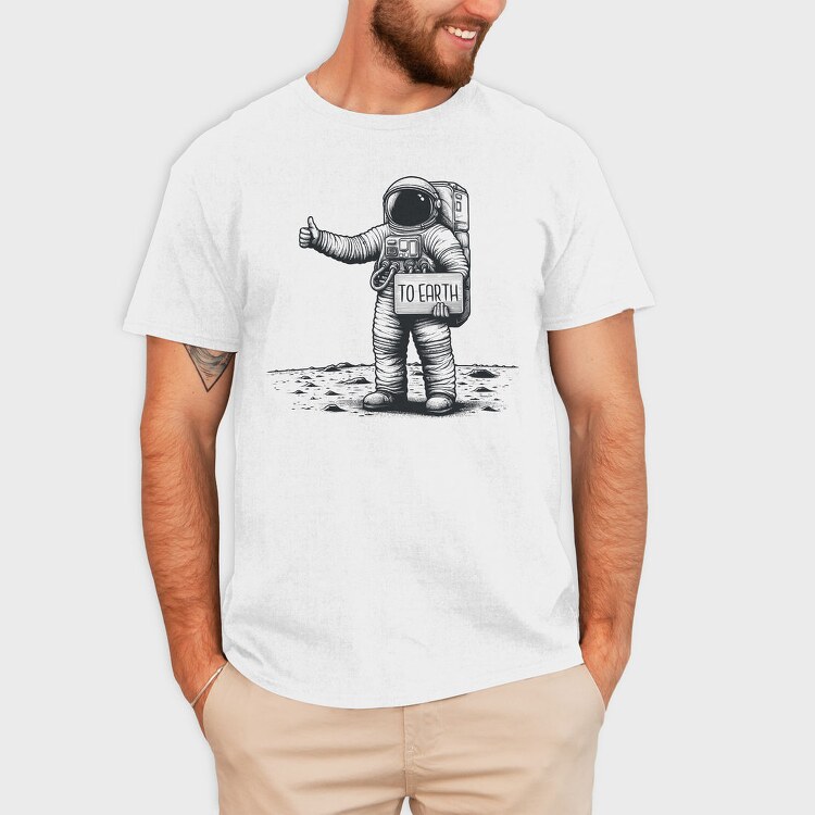 Hitchhiking Astronaut, Tricou Barbati (Unisex)