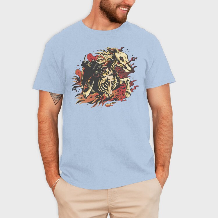 Reaper And Skeletal Horse, Tricou Barbati (Unisex)