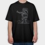 Hitchhiking Astronaut, Tricou Oversize Barbati (Unisex)