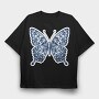 blue butterfly, Tricou Oversize Barbati (Unisex)