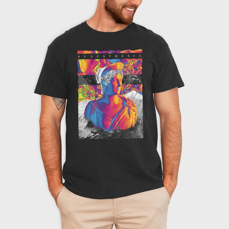 Holographic Greek Statue, Tricou Barbati (Unisex)