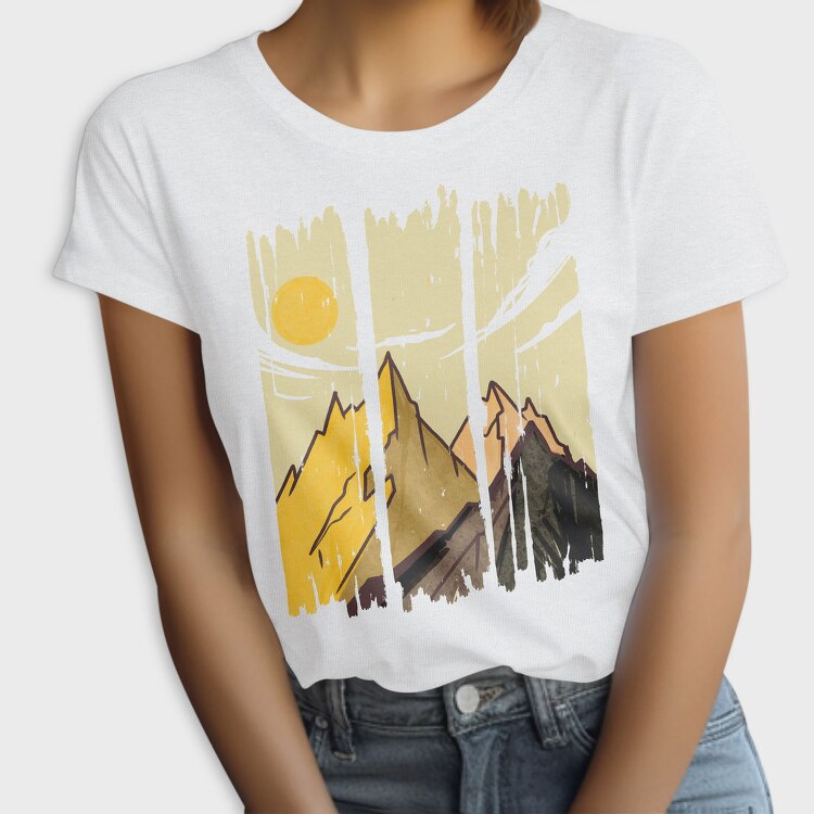 Mountain Landscape Strokes, Tricou Femei