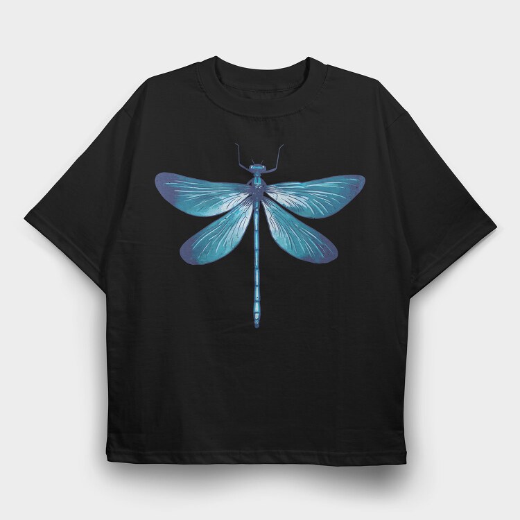 Blue Dragonfly Realistic, Tricou Oversize Barbati (Unisex)