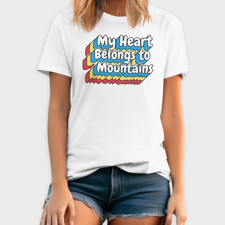 Mountain Lover Lettering, Tricou Barbati (Unisex)