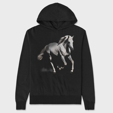 Horse Monochrome, Hanorac Oversize Barbati (Unisex)