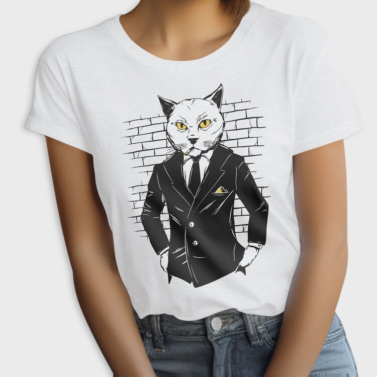 Gangster Cat In A Suit, Tricou Femei