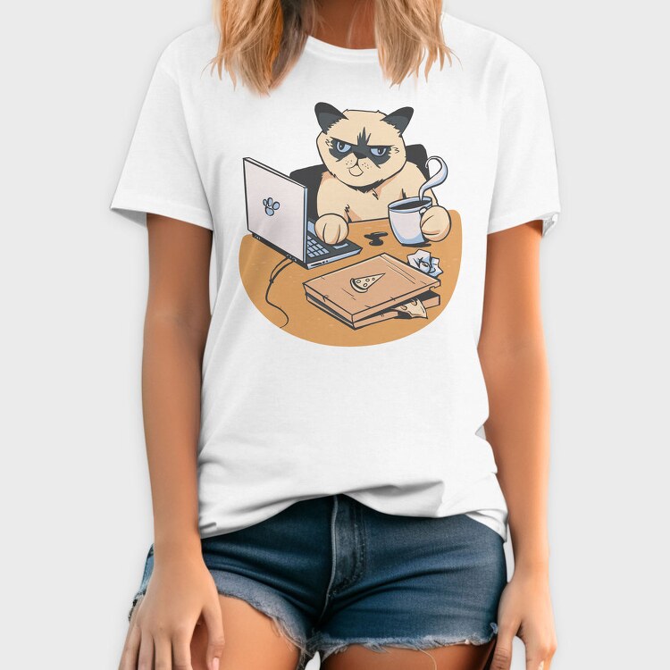 Home Office Grumpy Cat, Tricou Barbati (Unisex)