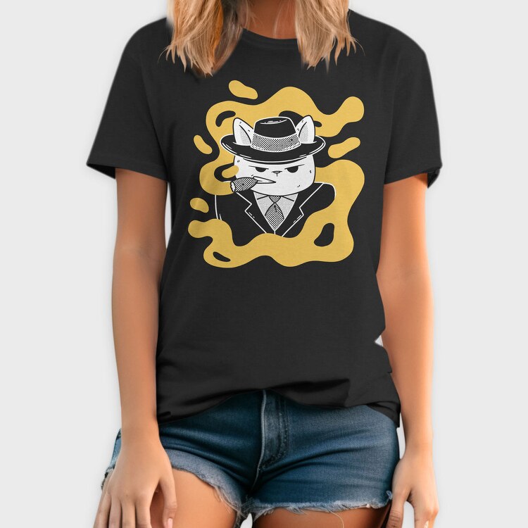 Gangster Cat, Tricou Barbati (Unisex)