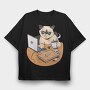 Home Office Grumpy Cat, Tricou Oversize Barbati (Unisex)