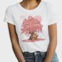 Red Panda And Sakura Tree, Tricou Femei