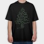 Christmas Tree Made Of Lights, Tricou Oversize Barbati (Unisex)