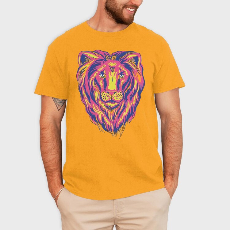 Colorful Lion, Tricou Barbati (Unisex)