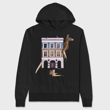 House Animal Kangaroo, Hanorac Oversize Barbati (Unisex)