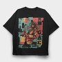 Reggae Musician Abstract Music, Tricou Oversize Barbati (Unisex)