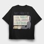 Books Cats And Coffee Pet, Tricou Oversize Barbati (Unisex)