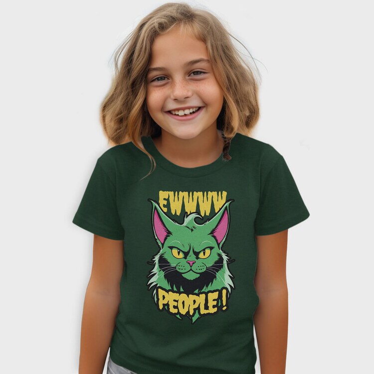 Ew People Green Cat, Tricou Copii
