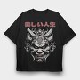 Japanese Oni Mask, Tricou Oversize Barbati (Unisex)