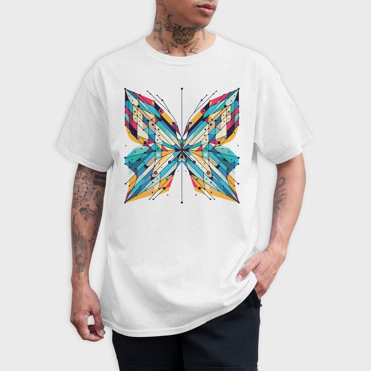 Geometric Butterfly, Tricou Barbati (Unisex)