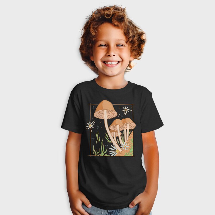 Mushroom Garden Fungi Cottage Core, Tricou Copii