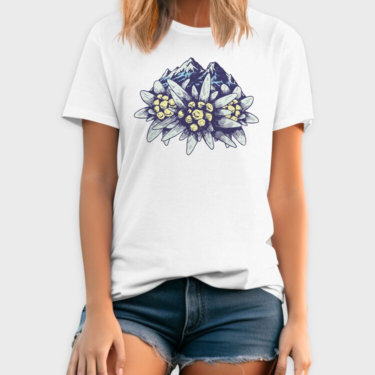 Edelweiss Flower Mountains, Tricou Barbati (Unisex)