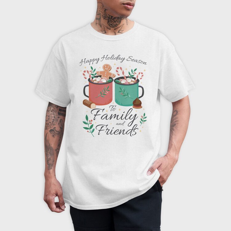 Hot Chocolate Holiday Season Drinks, Tricou Barbati (Unisex)