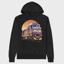 Retro Train, Hanorac Oversize Barbati (Unisex)